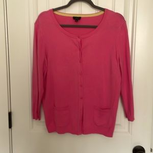 Talbots Cardigan Size Large Pink